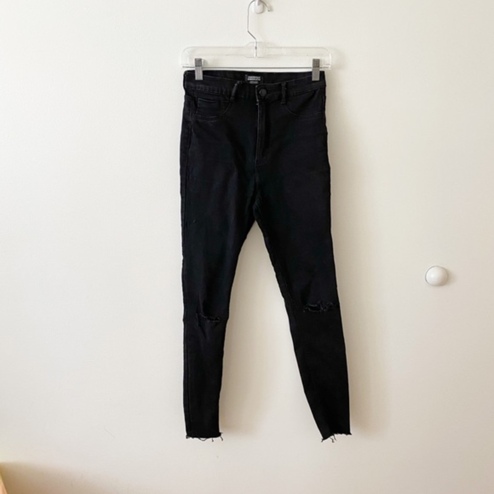 Zara black distressed jeans